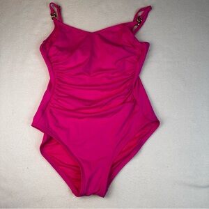 Michael Kors Vibrant Ultra‎ Pink One Piece Womens Size 8 Beach Summer Pool NWT